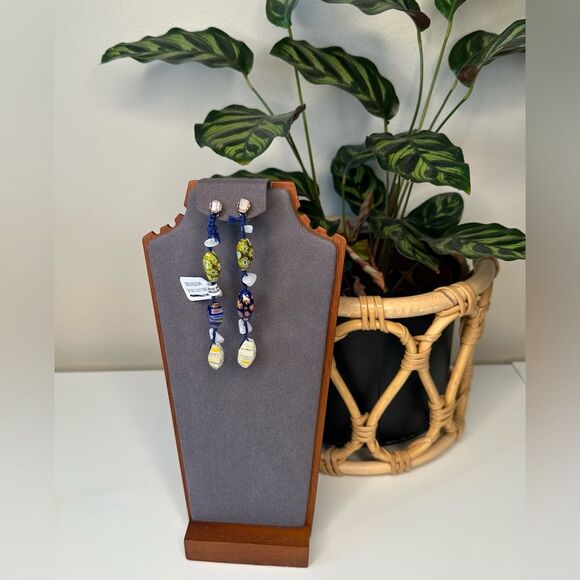 NWT Free People | Ariana Ost Voyage Dangle Earrings, Glass Beads Boho - Picture 1 of 6